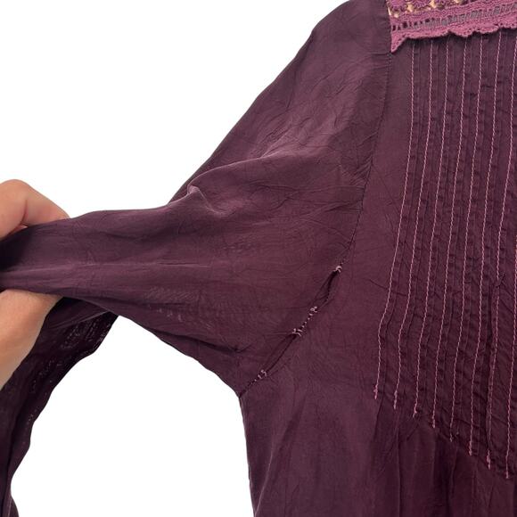 Johnny Was Purple Lace Tunic Dress Sz S - Picture 9 of 9